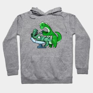 TREX at Brachiosaurus dentist Hoodie